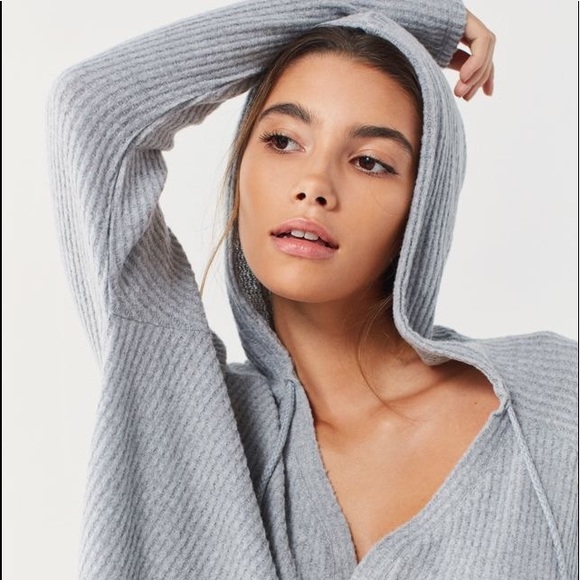 URBAN OUTFITTERS OUT FROM UNDER MAYA THERMAL HOODIE - Picture 7 of 7